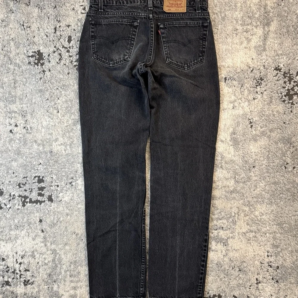 Vintage 1990s Levis 505 Mens Jeans 34x34 Black Made In USA
